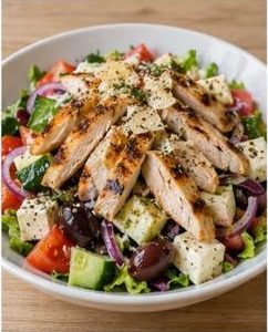 Grekisk sallad med kyckling